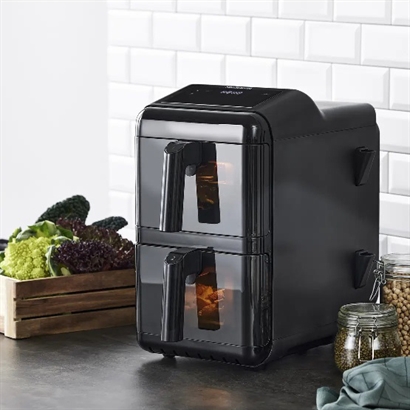 Nordic Sense Airfryer double stack 11,6 liter 2900 watt Sort - Vejledende udsalgspris 2.199,-